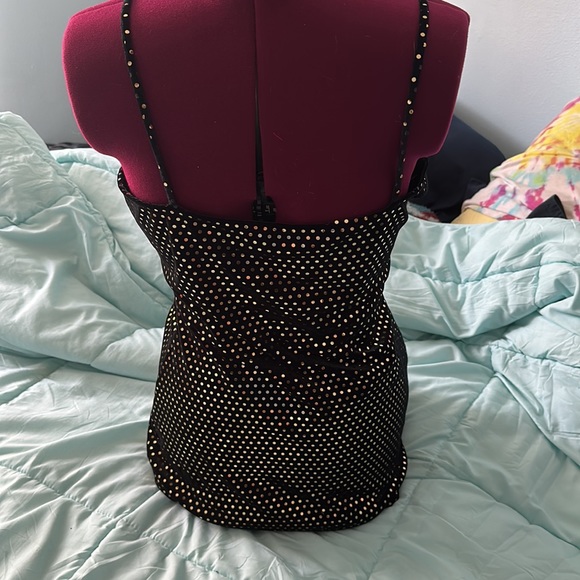 New Sparkly Cowl Neck Mini Dress - Picture 3 of 7